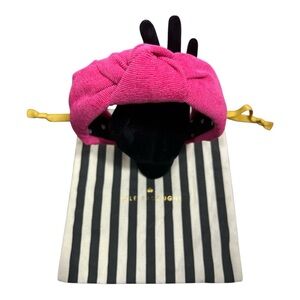 NWOT Lele Sadoughi Corduroy Knotted Headband Princess Pink w/Dust Bag